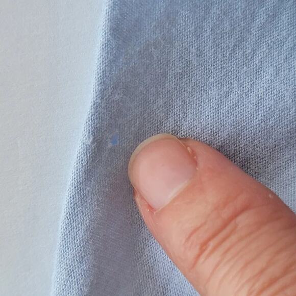 Soft Surroundings Light Blue Long Sleeve Top Cotton Women Size M Relaxed V Neck - Picture 9 of 10